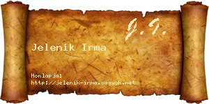 Jelenik Irma névjegykártya